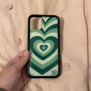Green matcha hearts Iphone 11 wildflower case